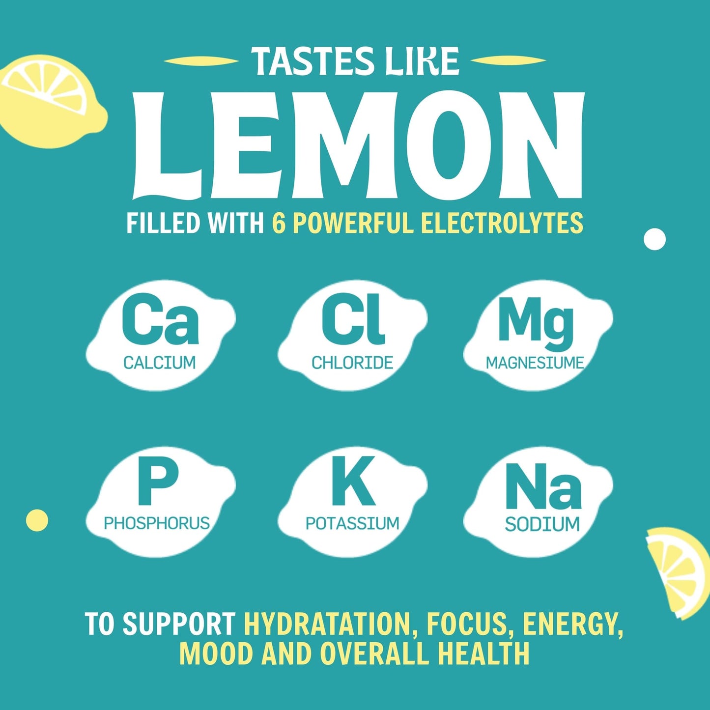 Electrolytes Powder No Sugar - Lemon Hydration Powder | Sugar-Free Electrolyte Mix, Zero Sugar, Keto & Vegan Electrolyte Drink, Clean Natural Hydration for Instant Rehydration - 90 Servings