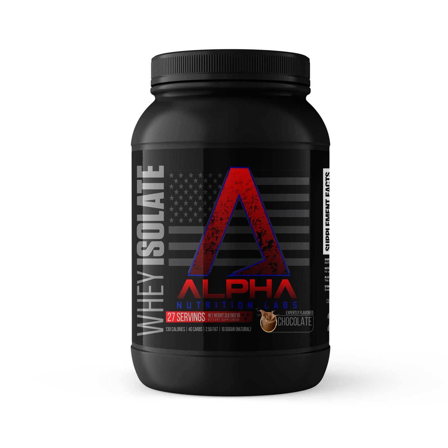 Alpha Nutrition Labs Whey Isolate Protein Powder, 28G of Protein, 2lbs (Chocolate)