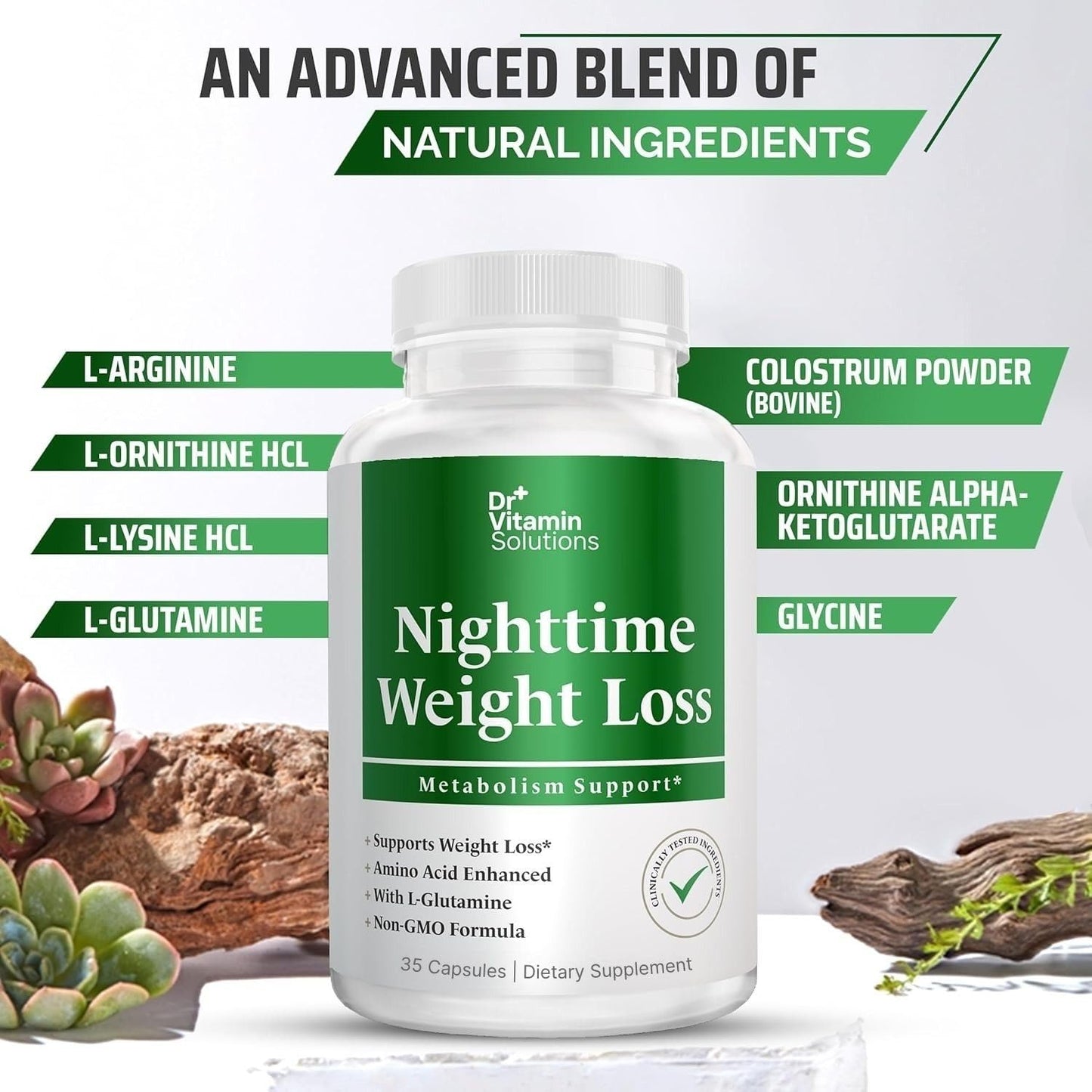 DR Vitamin Nighttime Weightloss, 35 Capsules- Appetite Suppressants for Weight Loss - Night-Time Fat Burner for Women and Men Supporting Sleep & Relaxation - Metabolism Booster Weight Loss Pills
