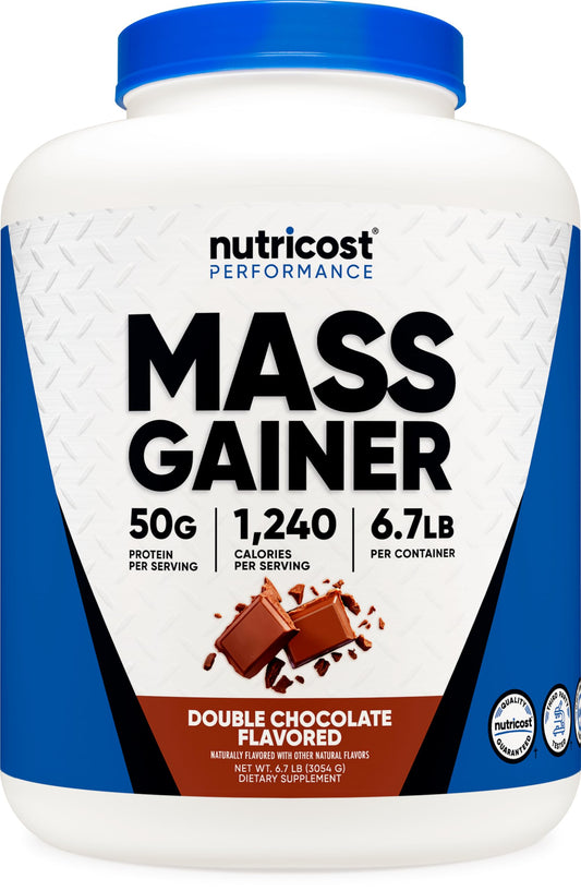Nutricost Mass Gainer Double Chocolate Flavor, 6.7 LBS, 50 Grams of Protein Per Serving - Non-GMO & Gluten Free