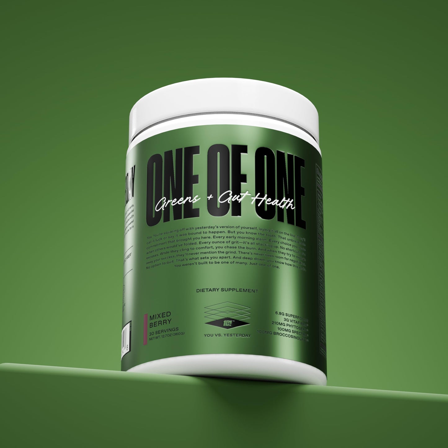 ONE of ONE Greens & Gut Health - Superfood Greens Powder with Prebiotics, Probiotics & Digestive Enzymes for Gut Health, Immunity & Energy, No Artificial Sweeteners - Mixed Berry, 30 Serving