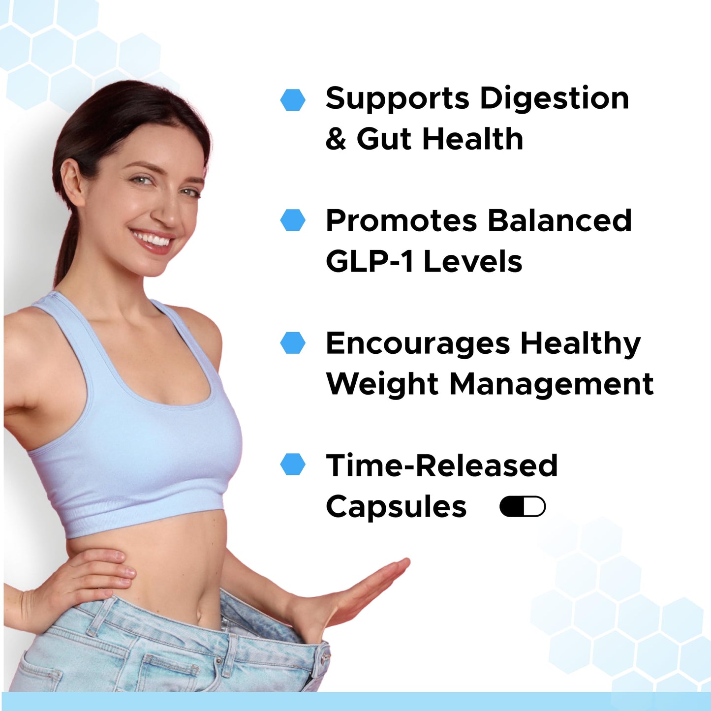 Vitology GLP-1 Probiotic Blend+ | 1.25 Billion AFU | 3 Probiotics + 8 Botanicals | Proprietary Nutraceutical Blend