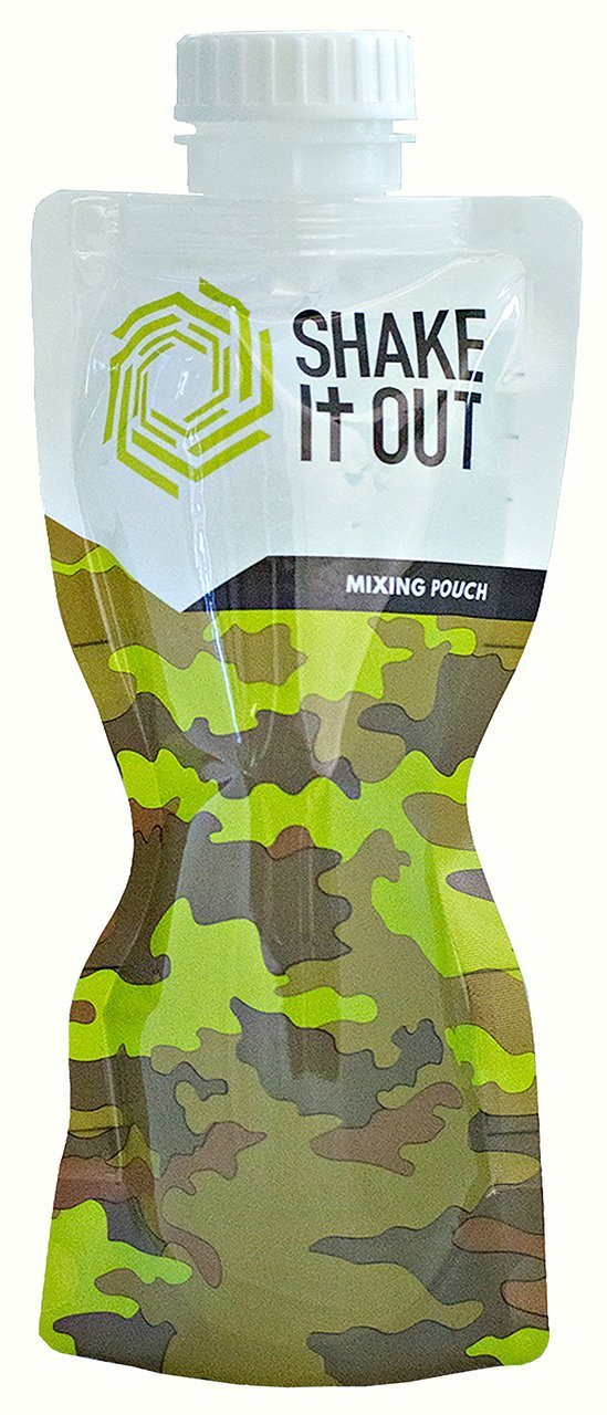Shake It Out® is the on-the-go beverage container, better mixing, better tasting experience, disposable/recyclable. Compact, flexible design completely dissolves powder Supplements. (Camo, 7 Pack)