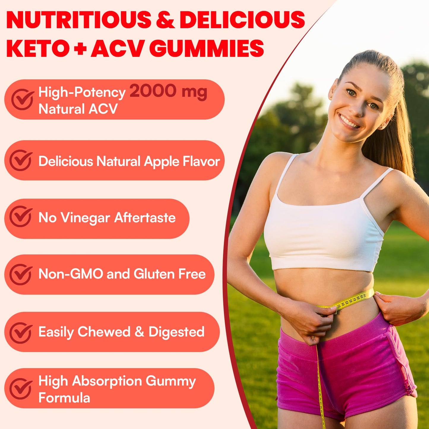 Apple Cider Vinegar Gummies, Max Strength Keto Acv Gummies with Green Tea, Probiotics, B12, B6, Keto Support, Apple Cider Vinegar with Mother for Detox & Cleanse, Digestion & Gut, Vegan, 120 Counts