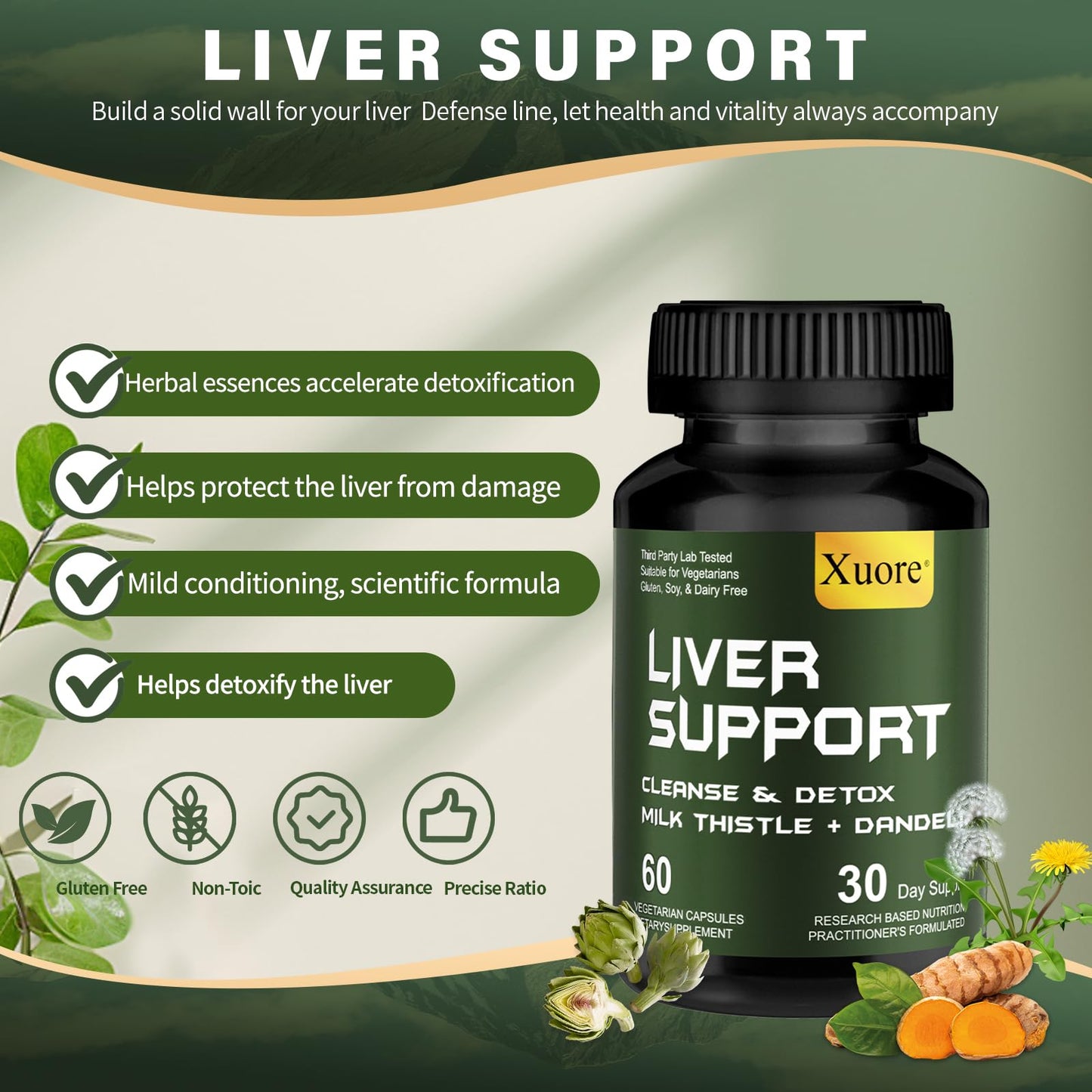 Liver Renew Cleanse Detox, Repair & Support， Gut and Colon Support - Advanced Gut Cleanse Detox， Brain Nootropic Brain Supplement for Men & Women ，All in one suppment.