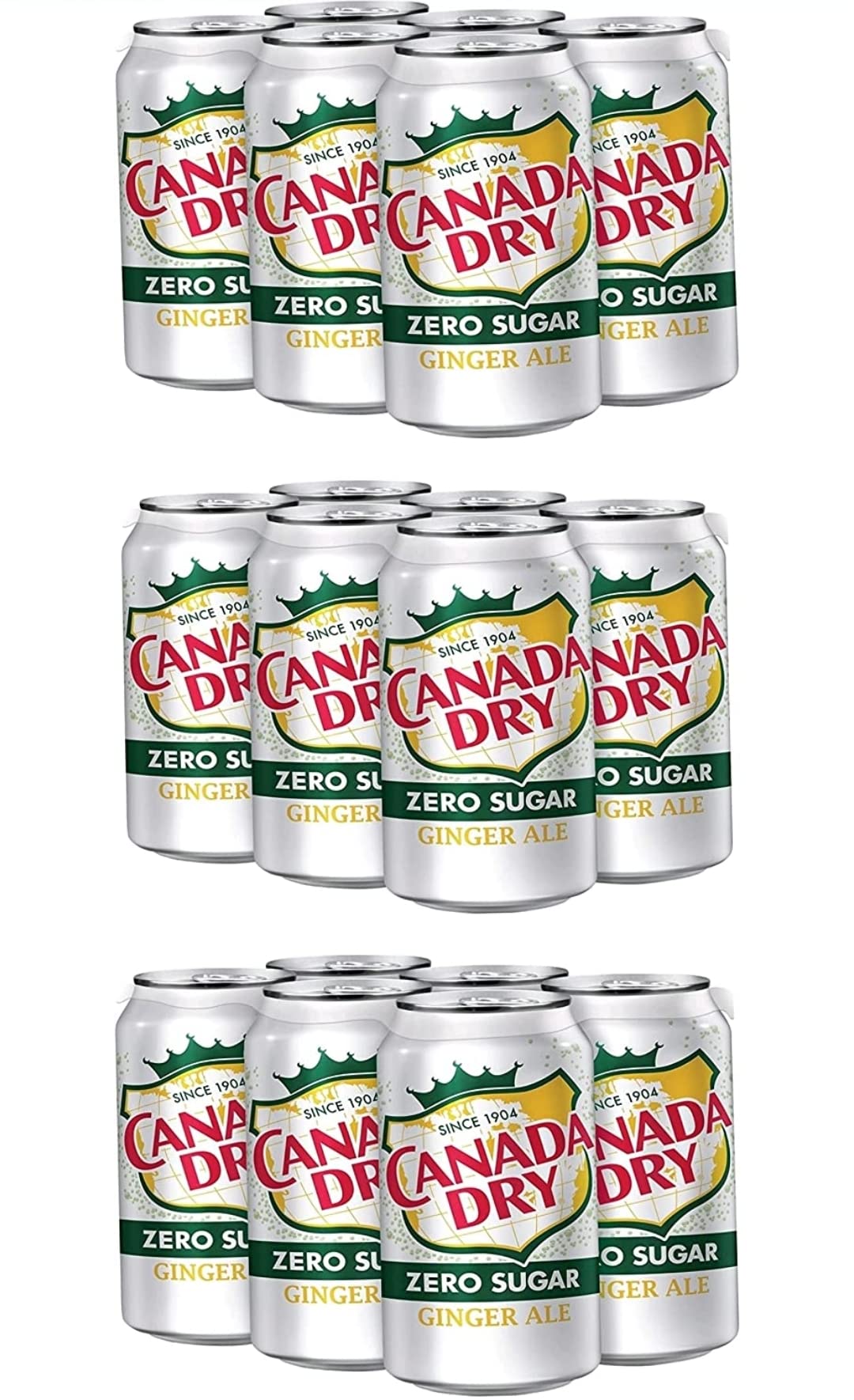 Canada dry zero sugar ginger ale 75 fl oz total 18 cans