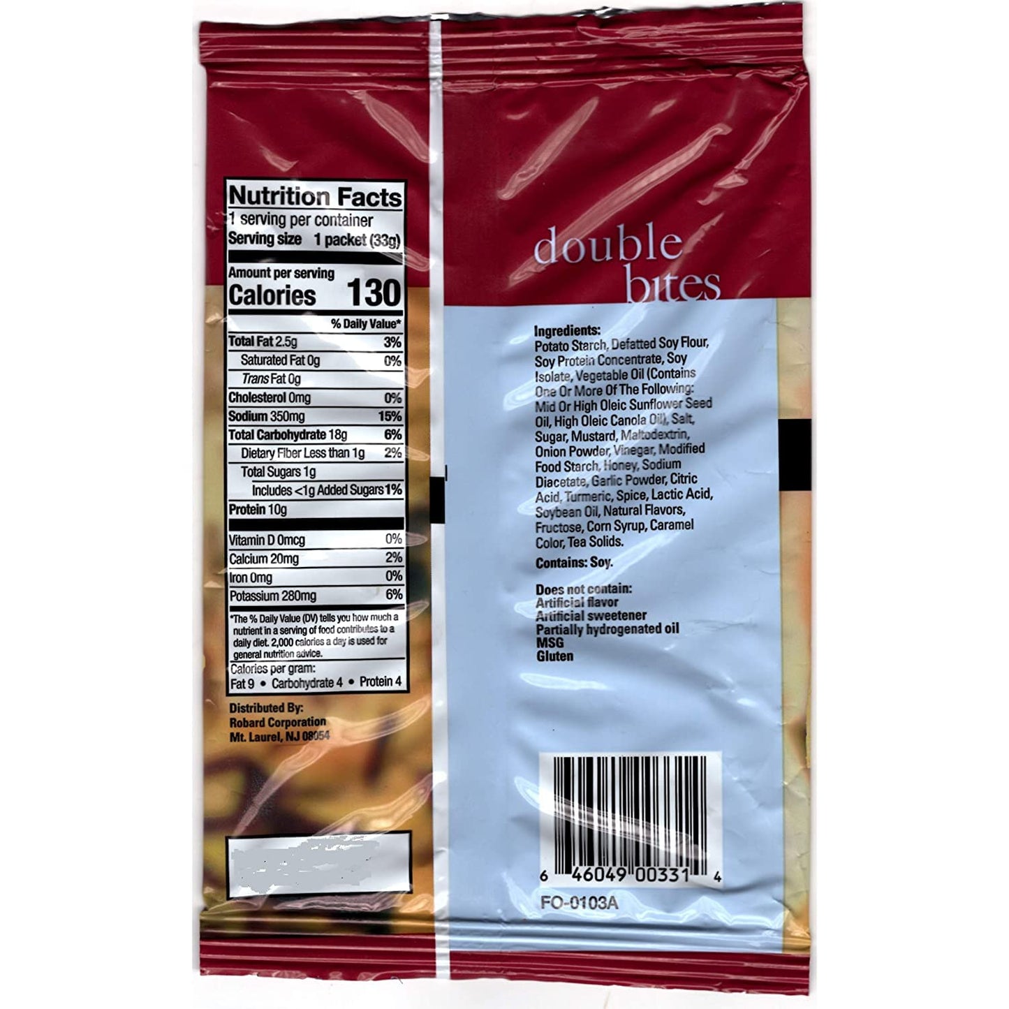 Double Bites Honey Mustard Flavor for weight loss 7 Bag pack