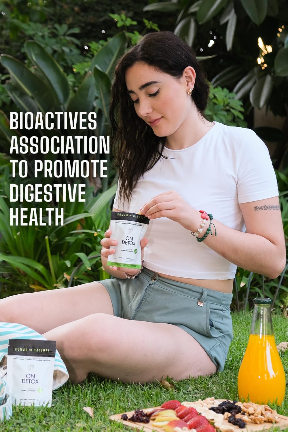 Humnatt On Detox | Vegan Capsules with Vitamin D, Omega-3, Chia Oil, Turmeric & Cardamom Oils | Supports Body Cleansing & Wellness | 60 Count