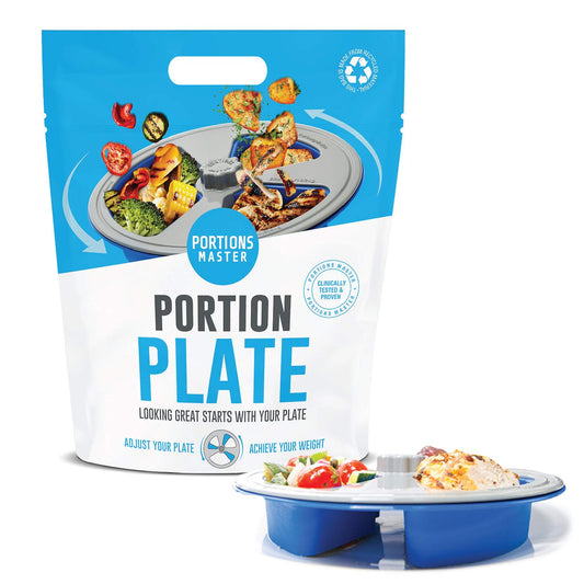 Portions Master All in One Plate | Diet Weight Loss Aid | Food Management & Servings Control (All in One)