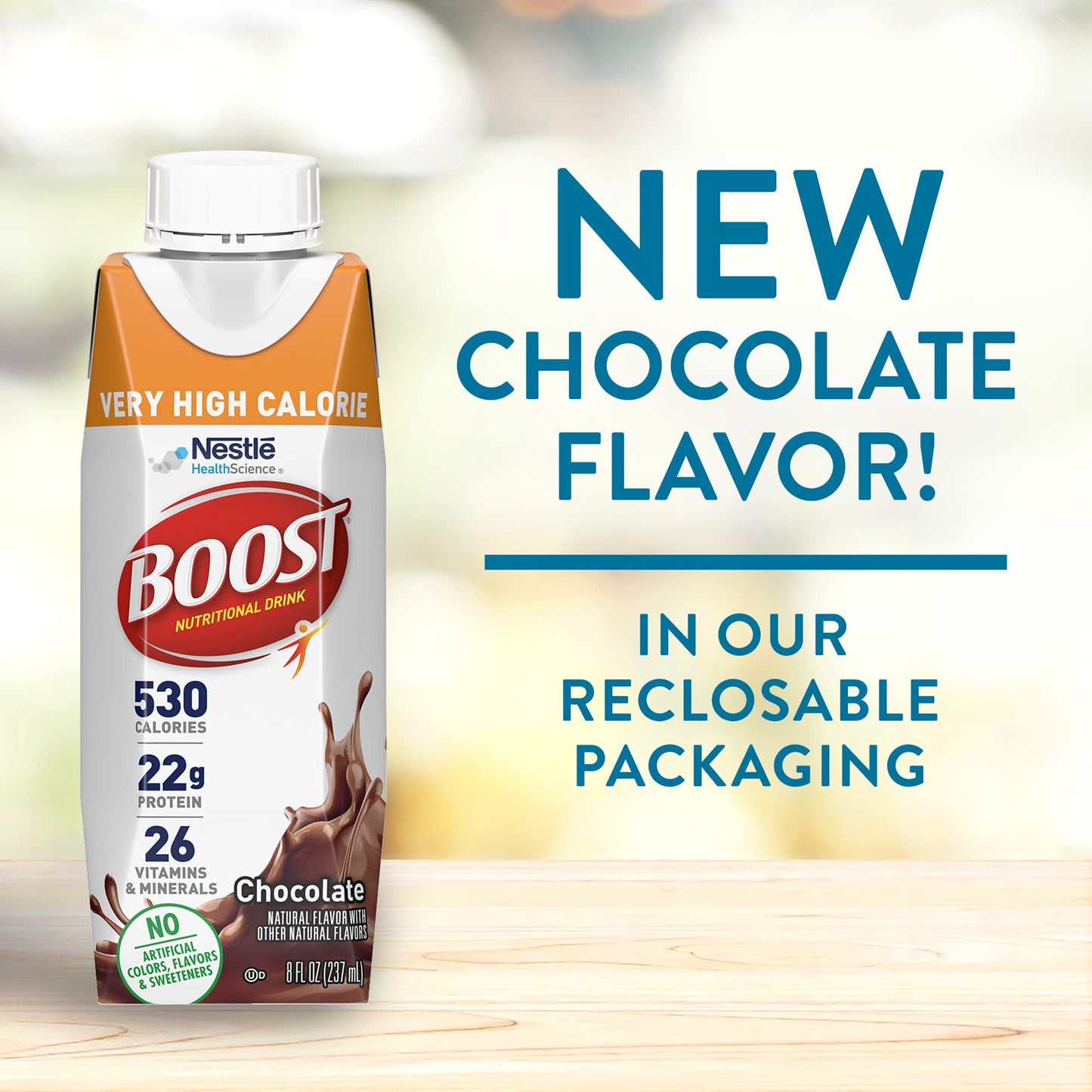 Boost Very High Calorie Chocolate Nutritional Drink  22g Protein 530 Nutrient Rich Calories 8 Fl Oz Pack of 24