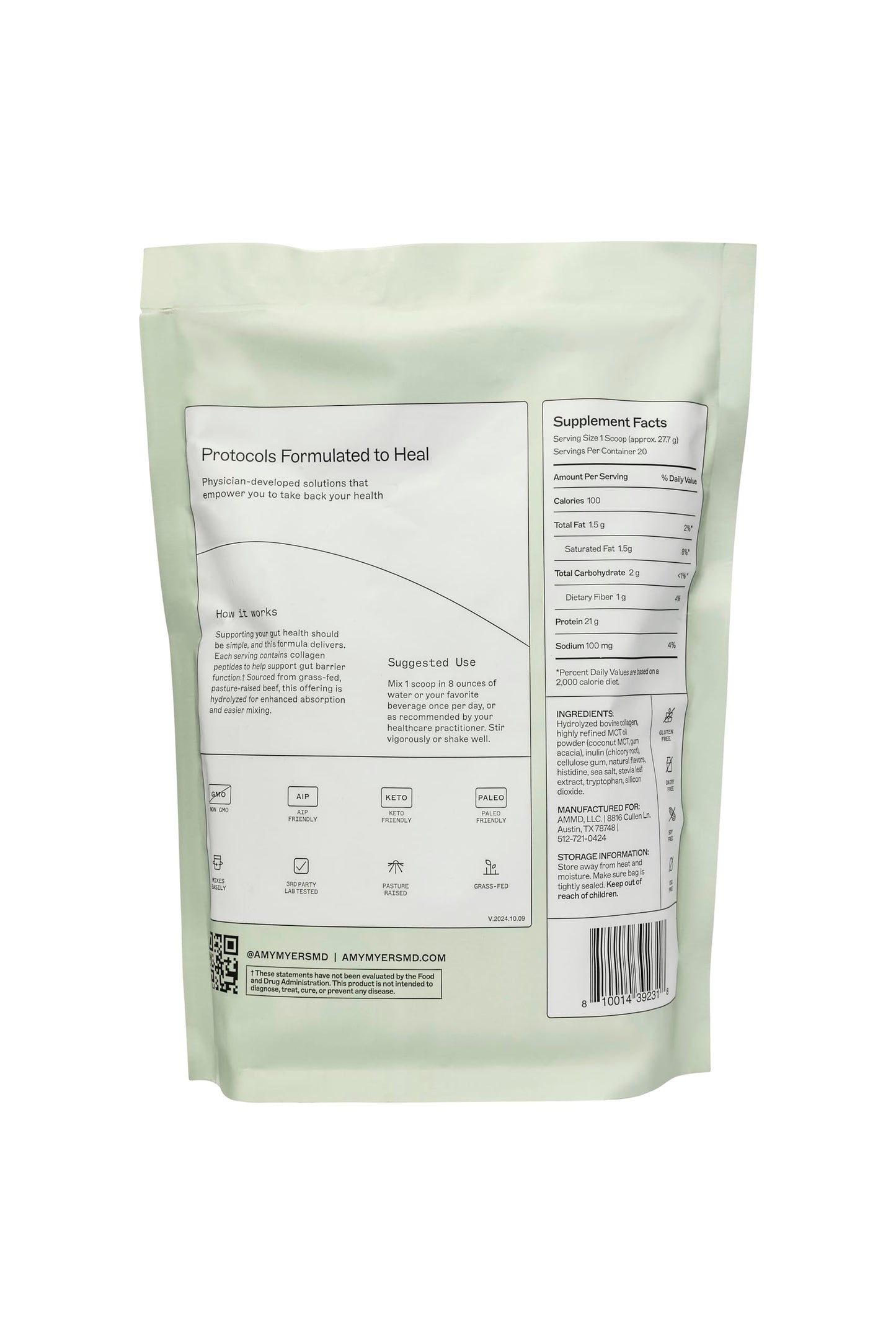 The Myers Way Paleo Protein - Salted Caramel -19.54 OZ - 20 Servings