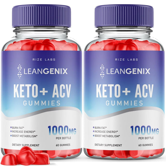 rize labs (Pack of 2 Leangenix Keto+ACV Gummies for Advanced Weight Loss, to Burn Fat and Use as Main Source of Energy, Gomitas, Supplement Review (120 Gummies)