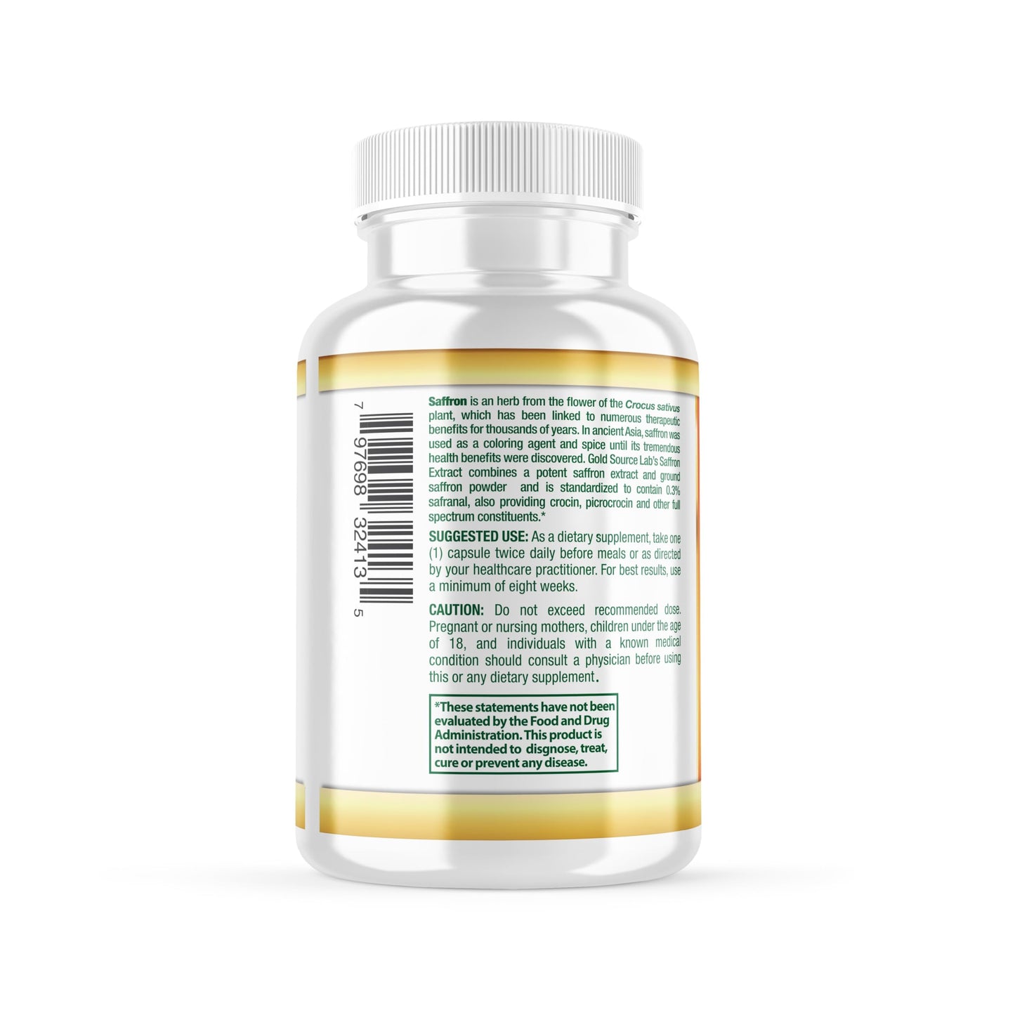 Saffron Extract Supplement - 88.25 mg Capsules with Standardized .3% Safranal Extract Plus Pure Saffron Powder, 60 Maximum Strength Vegetarian Pills - Premium Appetite and Eye Supplement