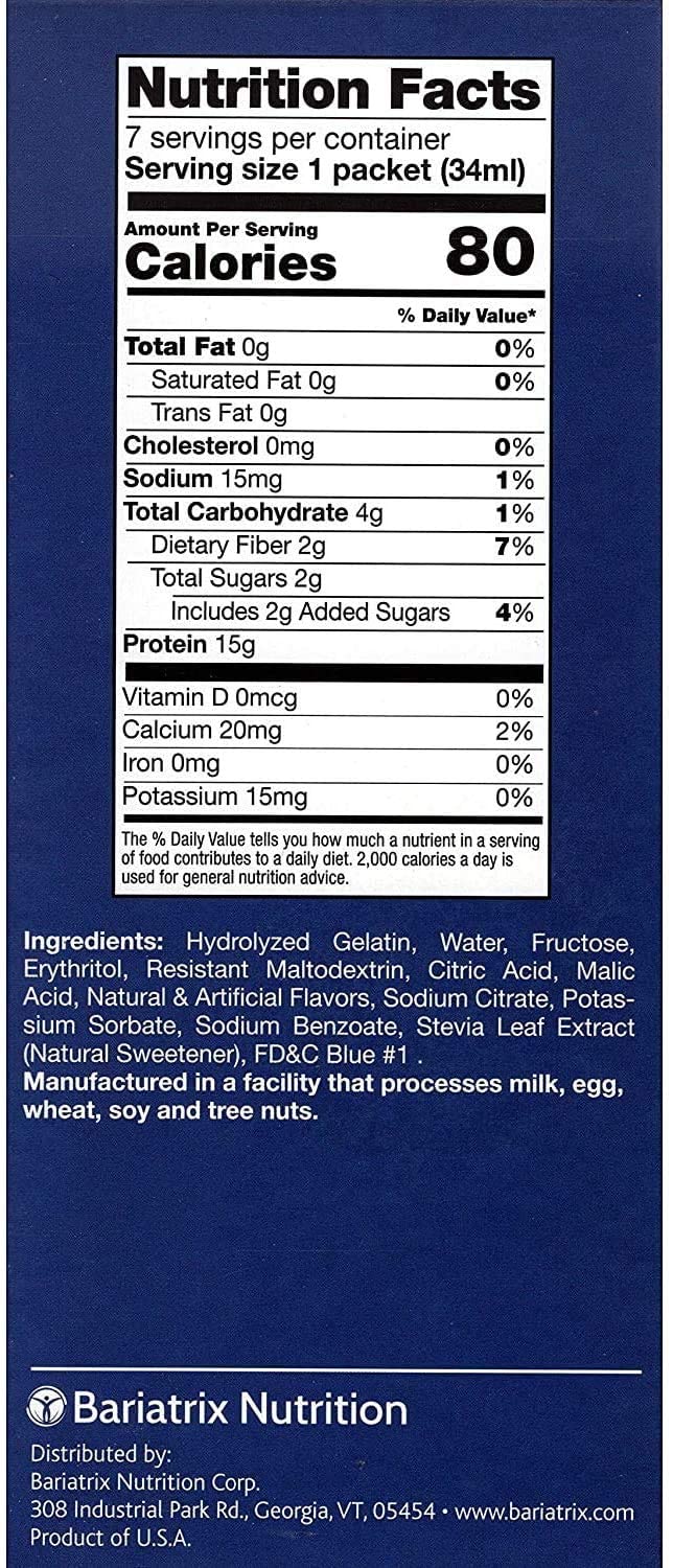 PROTIFIT - High Protein Liquid Fruit Drink Concentrate Mix, 15g Protein, Fat Free, Low Carb, Low Calorie, Ideal Protein Compatible, 7 Servings Per Box (Blue Raspberry)