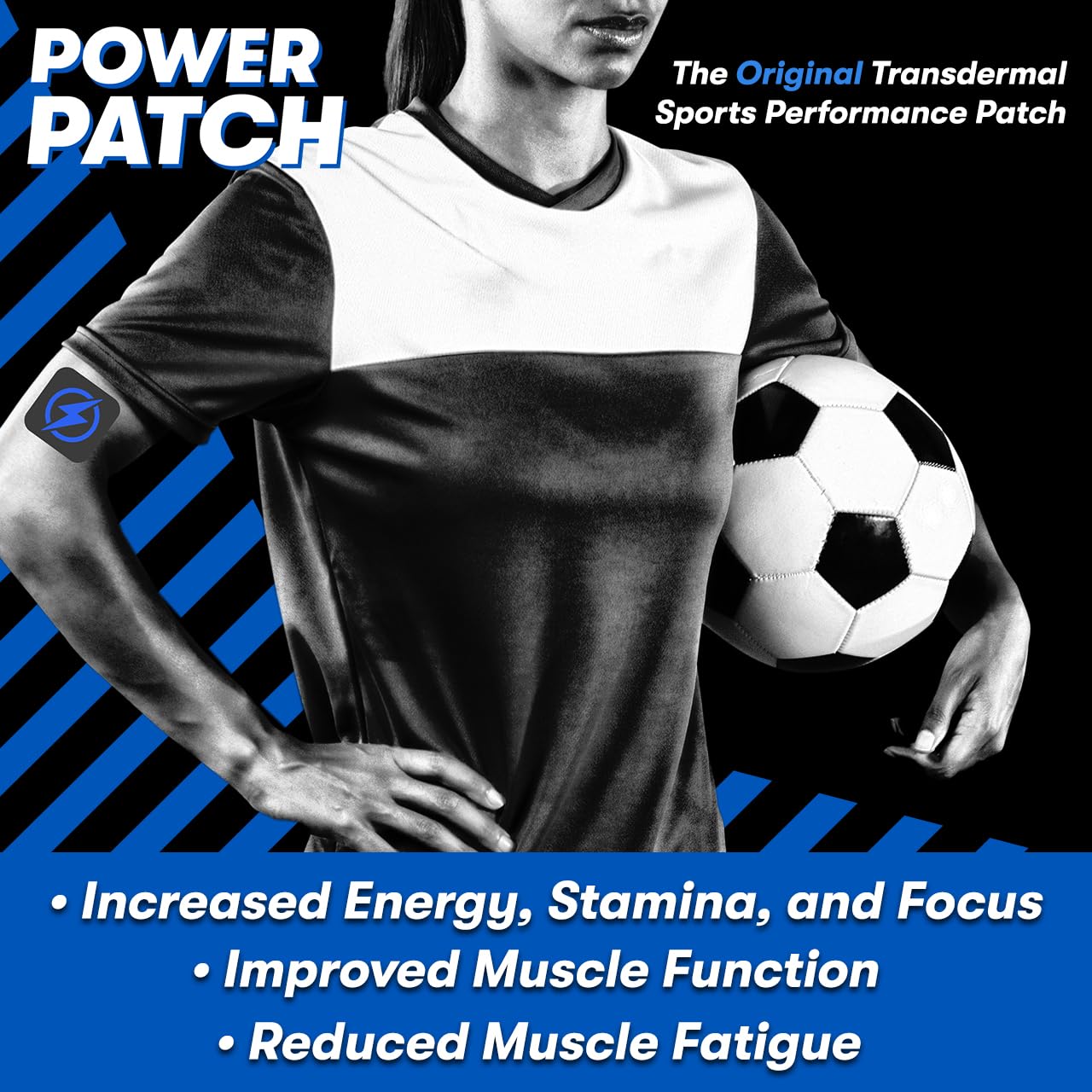 MY POWER PATCH Sports Performance Patches, Vitamin Patch for Increased Energy, Stamina, Focus, Improved Muscle Function, Reduced Muscle Fatigue, with Botanicals, 30 Pack, for Optimal Athletic Results