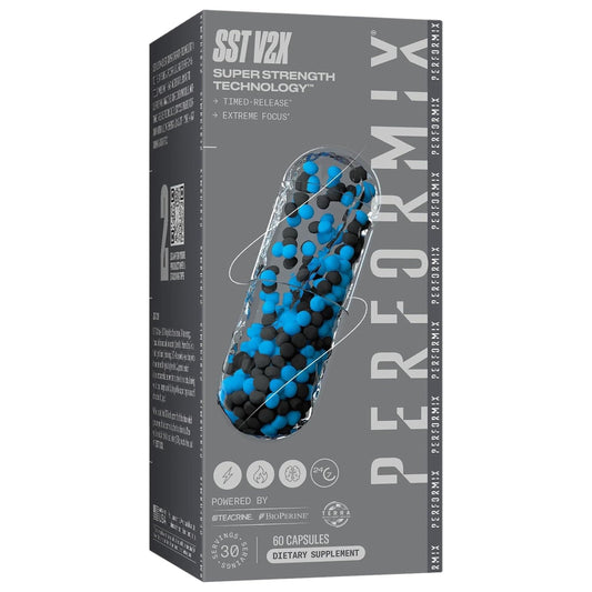 PERFORMIX SST V2X Super Strength Technology - Multi-Phase Suspension Timed-Release Energy, Mental Focus, Pre-Workout Supplement for Men & Women, 60 Capsules