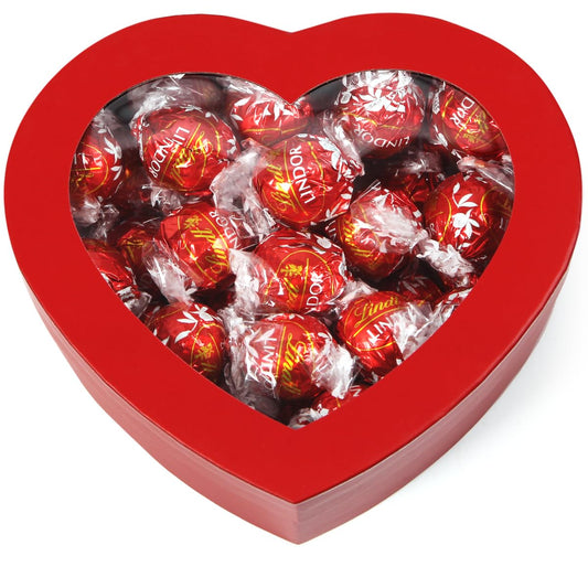 Lindt LINDOR Milk Chocolate Candy Heart Gift Box for Special Present  Individually Wrapped Chocolate Gourmet Truffles Chocolate Candy for Friends and Loved Ones 17 count Milk Chocolate