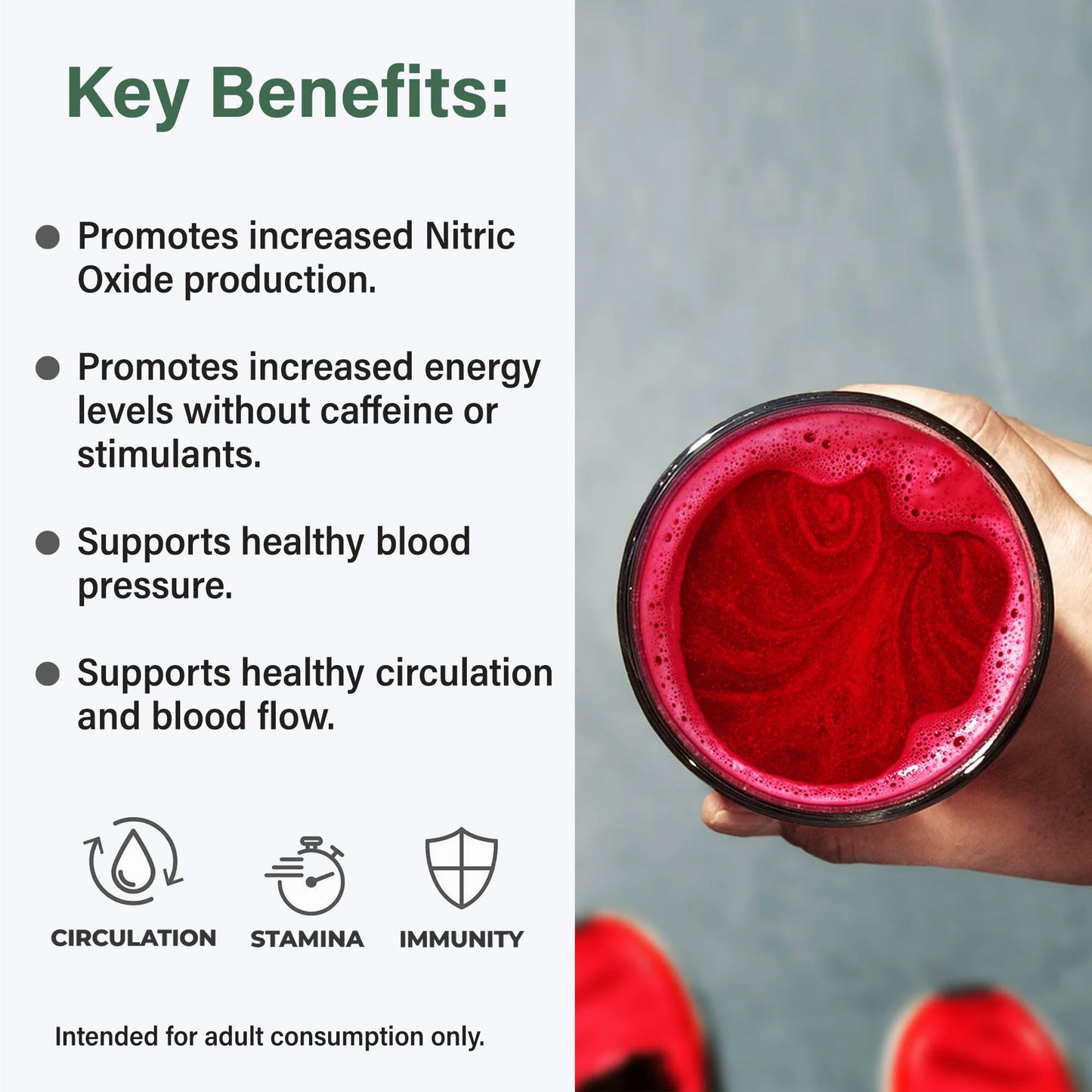 Super Circulacion Blood Flow Support - Beet Root Drink Mix for Enhanced Circulation, Nitric Oxide, Energy, and Endurance | Cardiovascular Health Supplement | 30 Servings