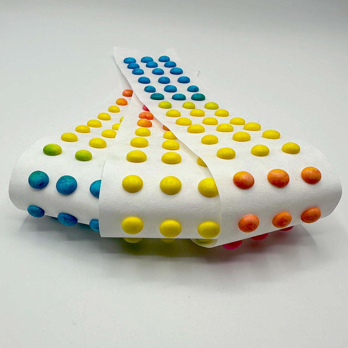 Candy Buttons Strips Rainbow Buttons on Paper Approximately 25 Strips of Fruit Flavor Vintage Dots Candies Pastel Rainbow Candy Buttons on Paper Strips in Bulk