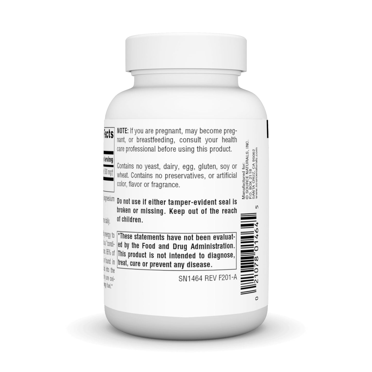 Source Naturals L-Carnitine 500 mg for Metabolic Energy* - 60 Capsules