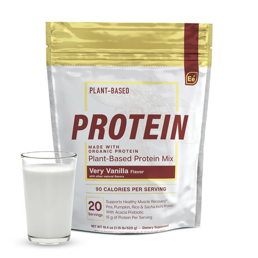 Essential Elements Pea Protein Powder - Very Vanilla | Low-carb Plant-Based Vegan Blend - Keto-Friendly and Gluten-Free | 20 Servings, 18oz