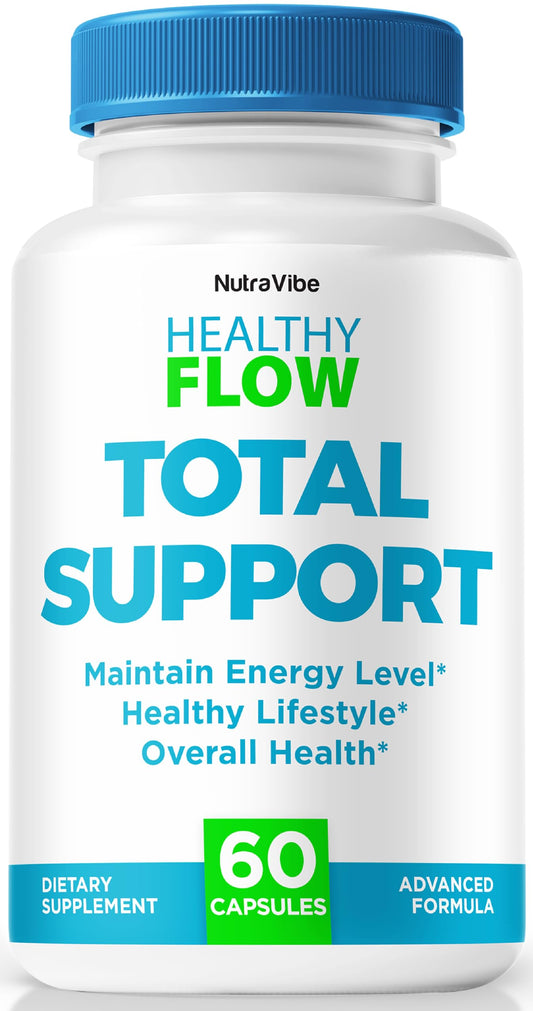 NutraVibe Healthy Flow Capsules - Official HealthyFlow Pills, All-Natural Ingredients to Support Healthy Levels and Overall Well-Being, Premium HealthyFlow Pastillas, Review (60 Capsules)