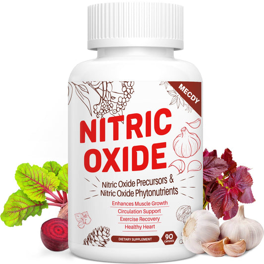 Nitric Oxide Supplement for Men with Nitric Oxide Precursor & Nitric Oxide Phytonutrients Blend, Nitric Oxide Enhancer 2255mg Per Serving-Circulation, Heart, Immune & Muscle Health, 90 Capsules