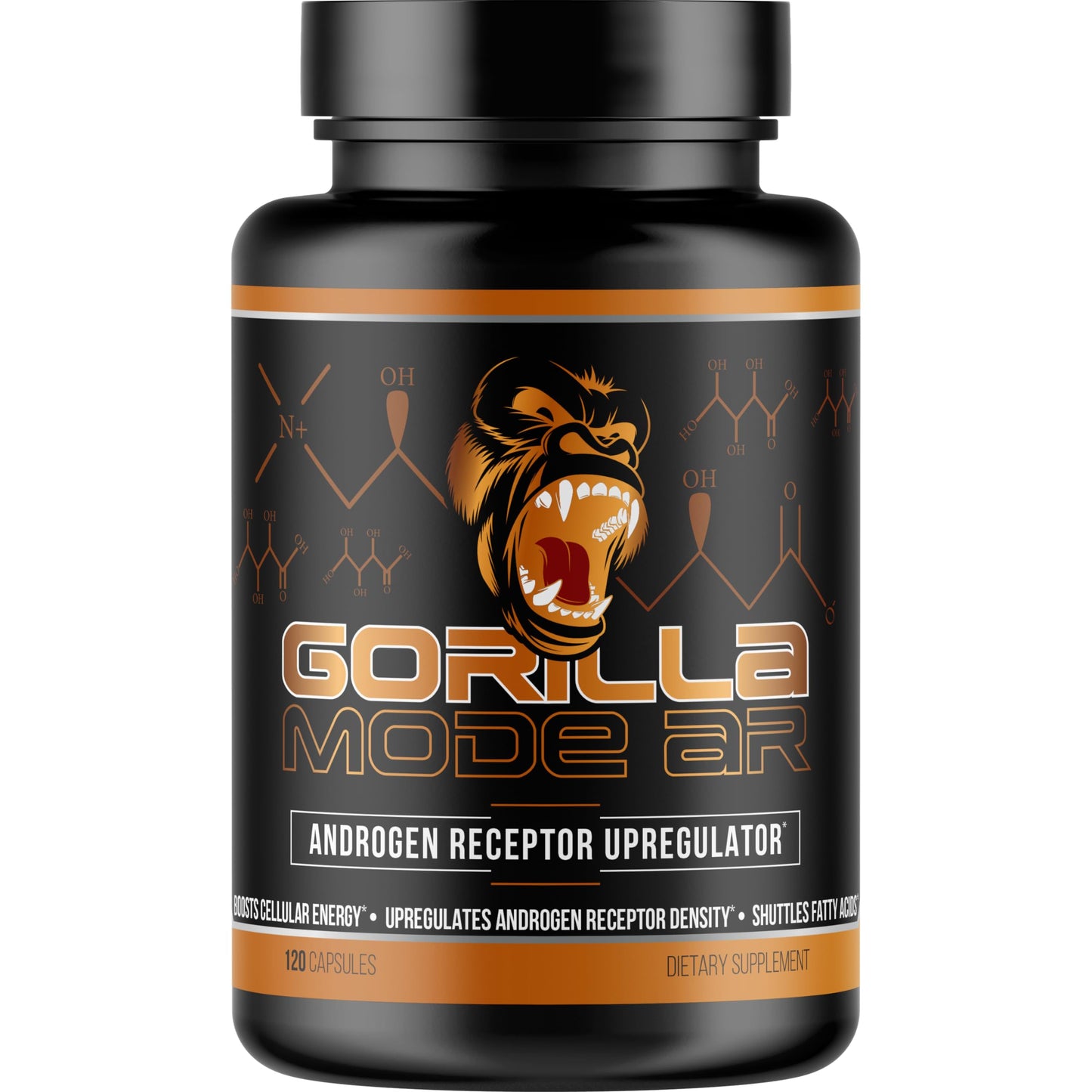 Gorilla Mind AR Carnitine 750mg Capsules Androgen Receptor Upregulator,Boosts Cellular Energy, Upregulates Androgen Receptor Density,Shuttles Fatty Acids (120 Capsules)