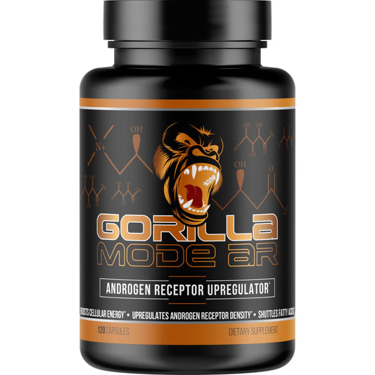 Gorilla Mind AR Carnitine 750mg Capsules Androgen Receptor Upregulator,Boosts Cellular Energy, Upregulates Androgen Receptor Density,Shuttles Fatty Acids (120 Capsules)