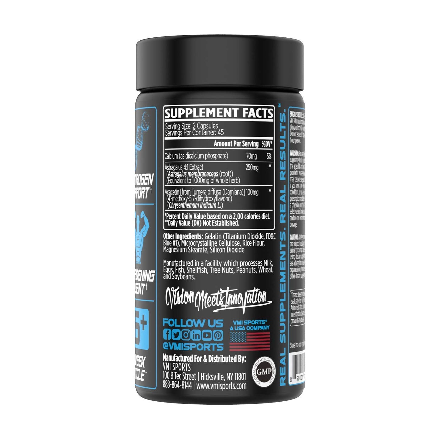 VMI Sports | Arimidrol Hardening Compound | Natural Estrogen Blocker for Men | Testosterone Booster and Aromatase Inhibitor | to Build Muscle and Burn Fat | Anti Estrogen (Bonus Size - 90 Capsules)