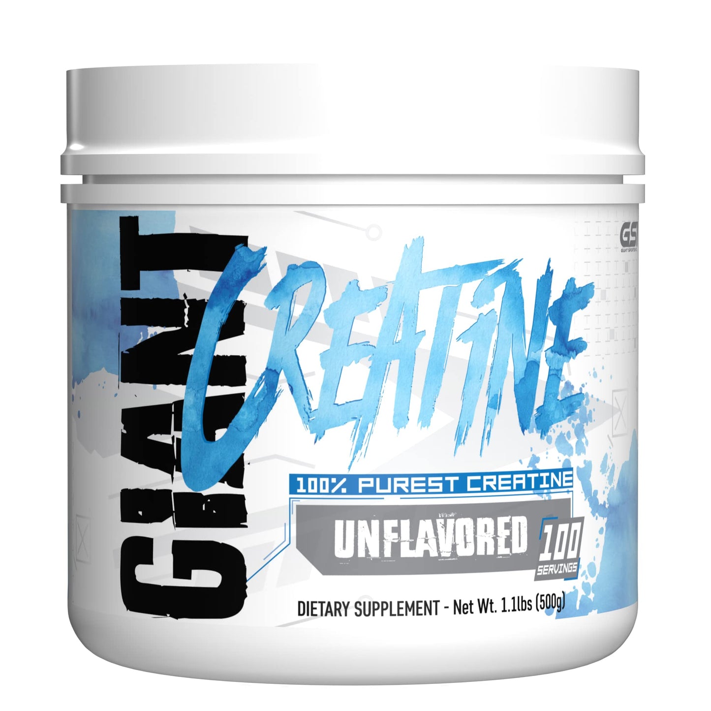 Giant Sports Edge Creatine Monohydrate, 500g - 5g Pure Micronized Creatine per Serving, Support Muscle Energy and Strength, 100 Servings - Unflavored