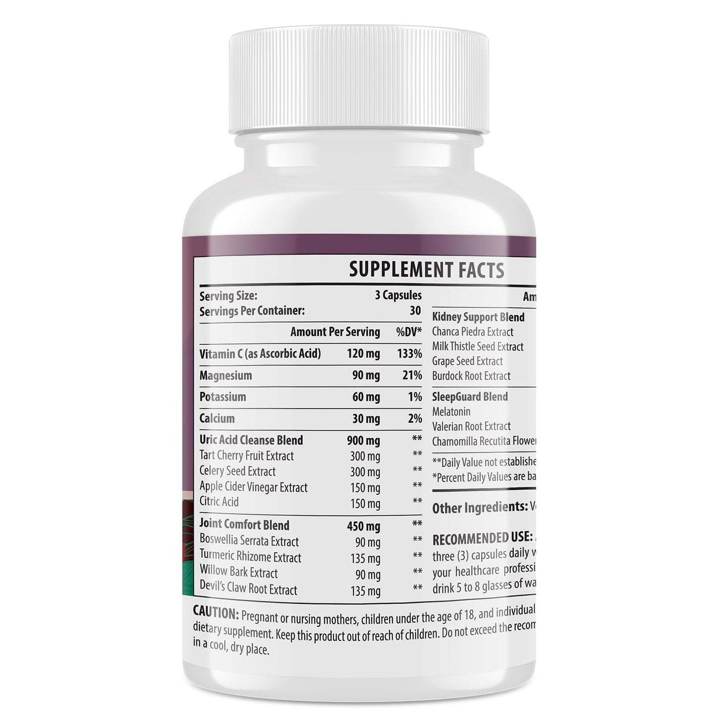 Yonrave Uric Acid Cleanse & Detox - Tart Cherry Capsules, Celery Seed Uric Acid Supplement -Joint, Kidney and Sleep - 90 Veggie Capsules