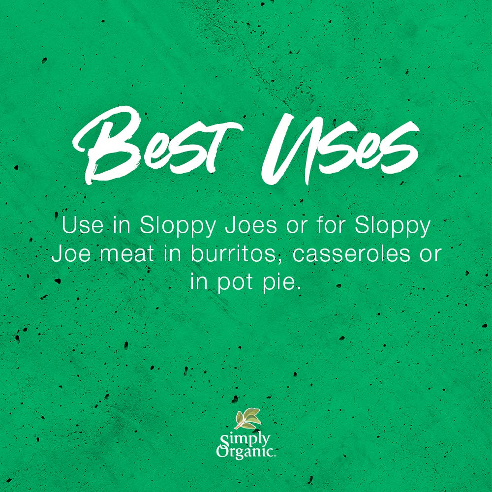 Simply Organic Sloppy Joe Certified Organic GlutenFree  141 oz  Pack of 4