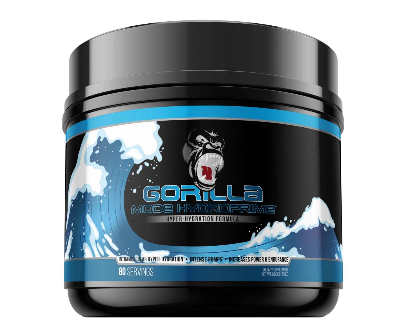 Gorilla Mind Hydroprime® Glycerol Pre-Workout - Hydrating Pre-Workout Formula for Intense Pumps · Intramuscular Hyper-Hydration · Increased Power & Endurance/Mixes Flawlessly - 400g
