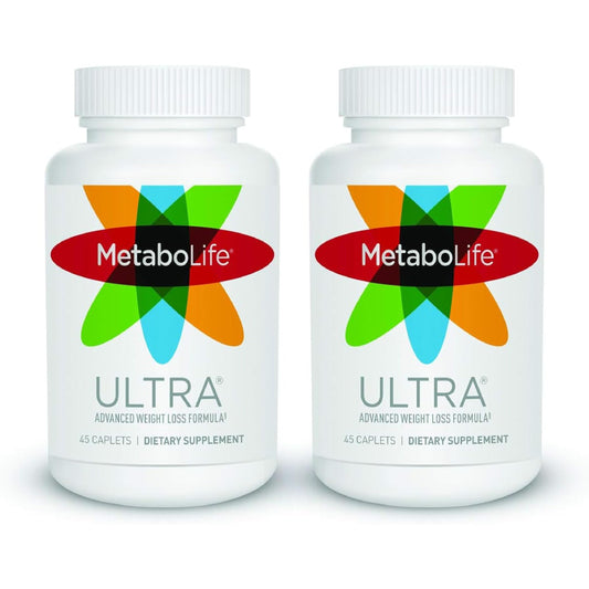 MetaboLife Ultra - Dietary Supplement - Hunger Supplement for Women & Men - 800 mg, 45 Caplets (2 Pack)
