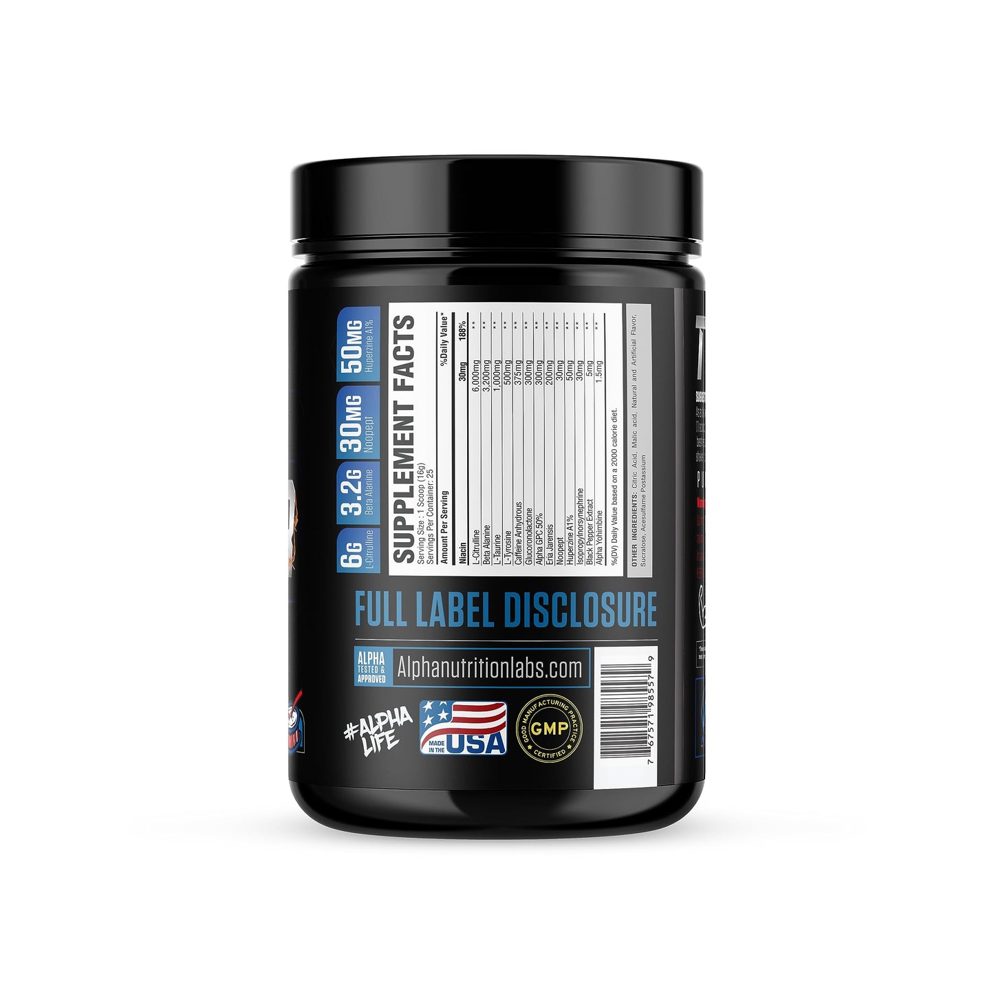 Alpha Nutrition Labs Twister Advanced Pre-Workout Powder (Bomb Blast)