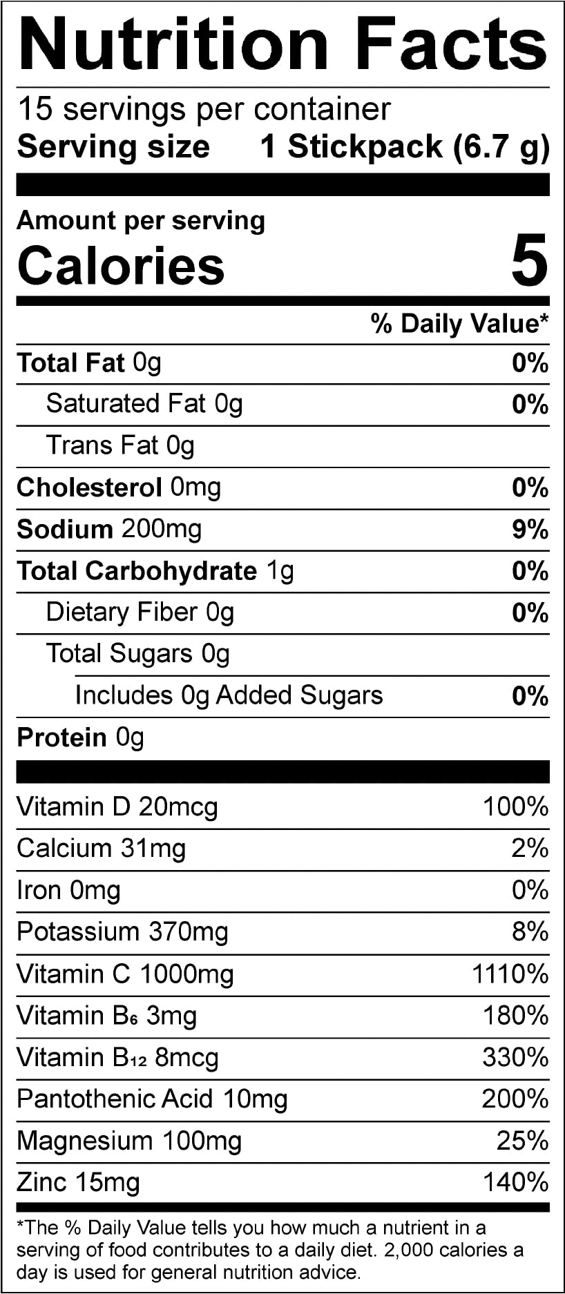 LEAN Hydration Natural Electrolyte Immune Formula - Boost Immunity and Stay Hydrated with Zero Sugar and No Artificial Flavors or Sweeteners 15 ct Packets (Cranapple)