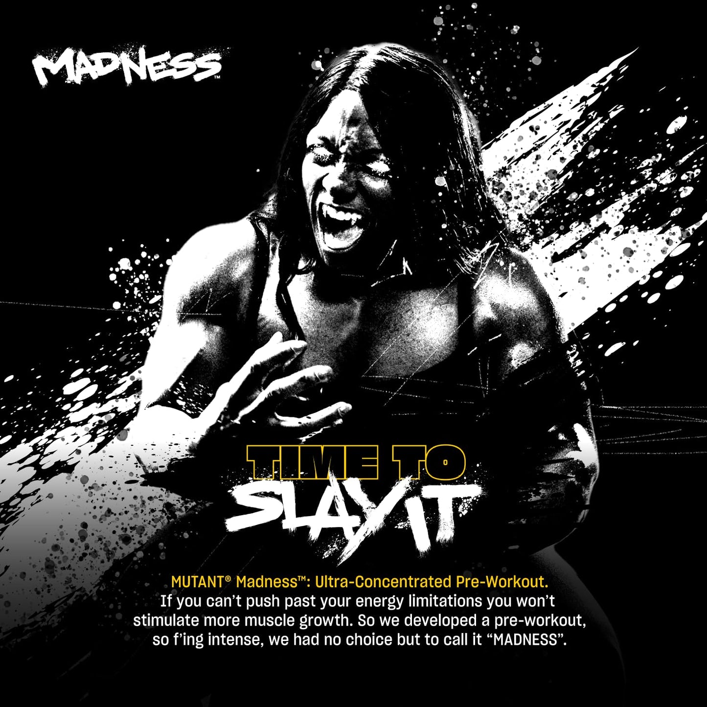 Mutant Madness | Pre Workout Powder Supplement Performance and Pump Blend Includes L-Citrulline, Beta-Alanine, Taurine, L-Tyrosine | 30 Serving | Peach Mango