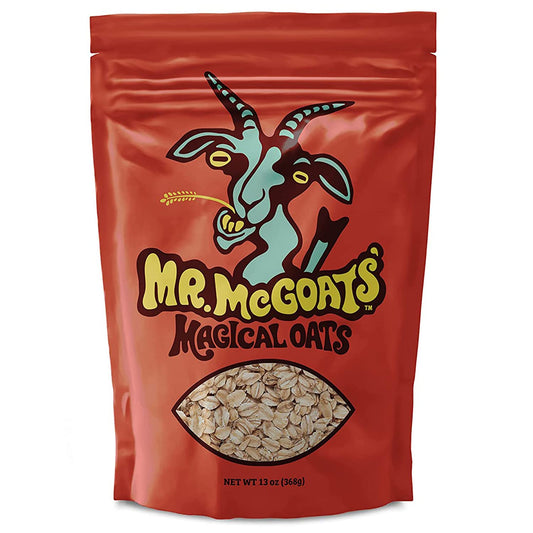 Mr McGOATS Magical Oats  100 Natural Gourmet ThickCut Rolled Oats NonGMO Gluten Free Low Sodium  Low In Saturated Fat  13 oz 1 Pack