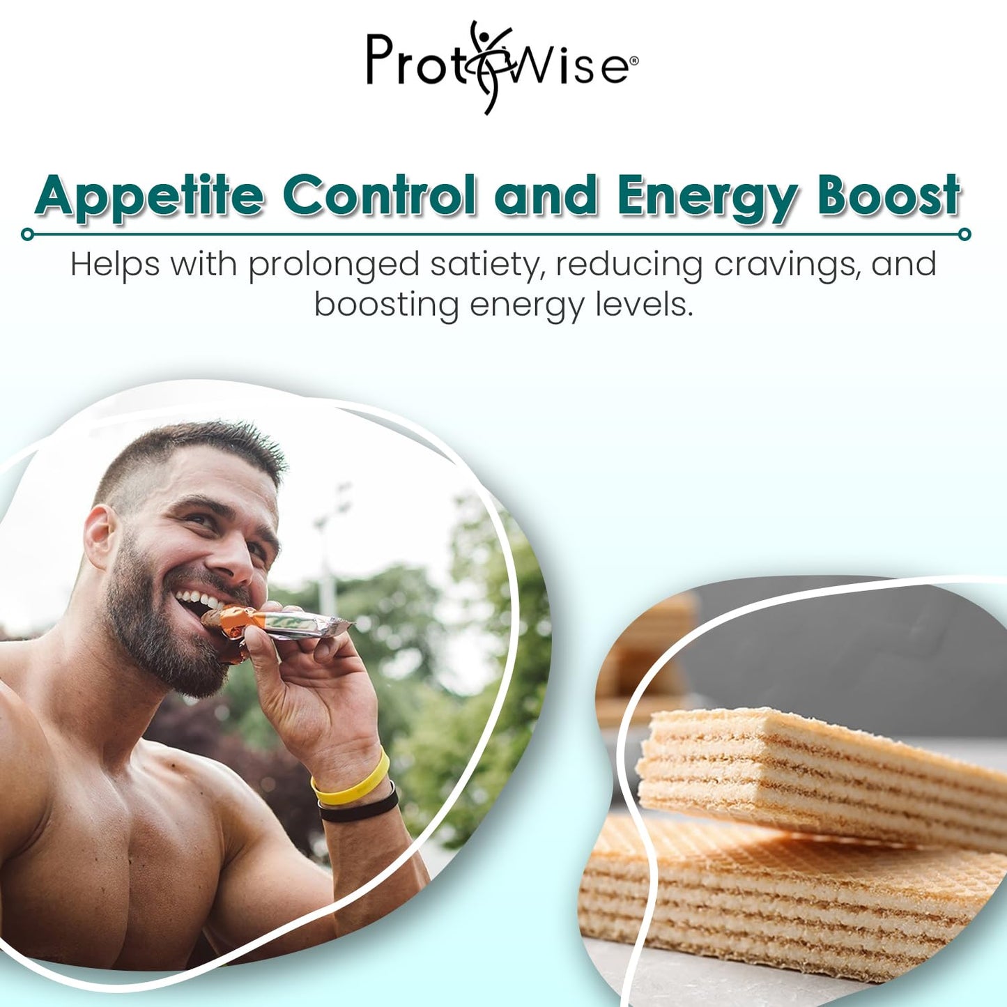 ProtiWise High Protein Wafers | Vanilla | 15g Protein Per Serving, Low Carb, Low Sugar, High Fiber Snack | Gluten-Free, Keto-Friendly Diet for Hunger Control & Weight Loss | 5/Box