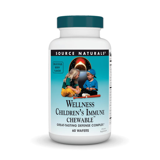 Source Naturals Wellness Children's Immune Chewable, Great-Tasting Defense Complex, Berry Flavored* - 60 Wafers