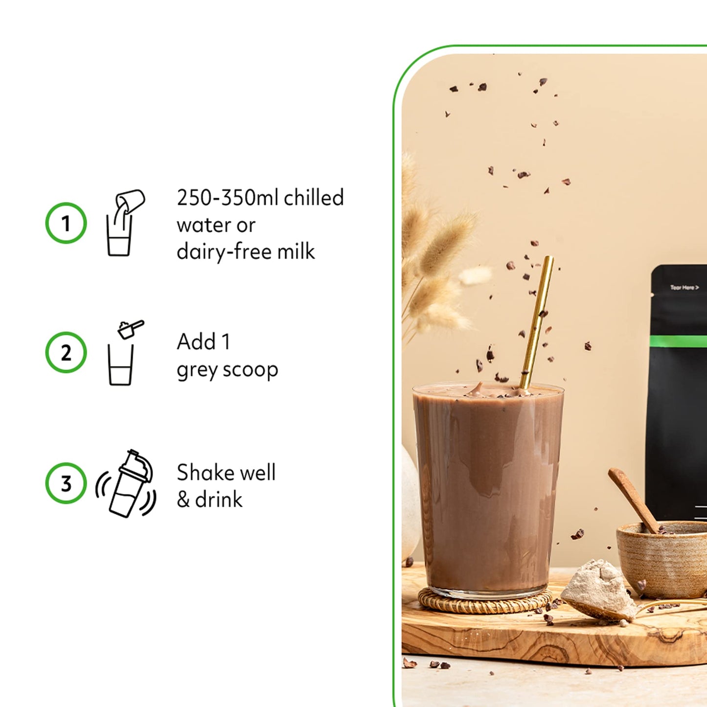 Vegan Protein Powder | 100% Plant-Based & Natural | Gluten-Free | Low Fat Shake | Strawberries 'n' Cream | 2.20 Pounds