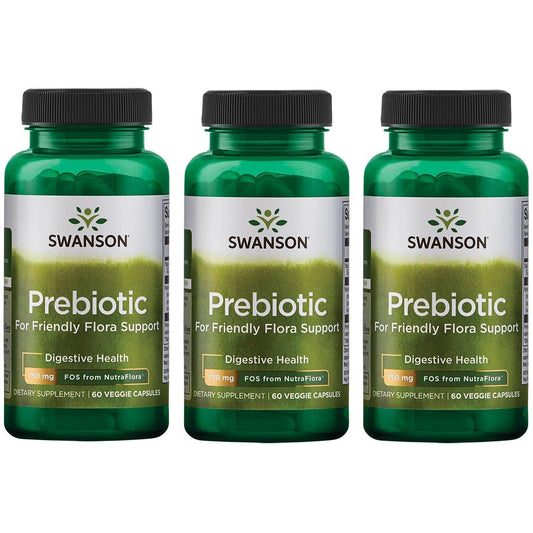 Swanson Nutraflora 375 Milligrams 60 Veg Capsules (3 Pack)