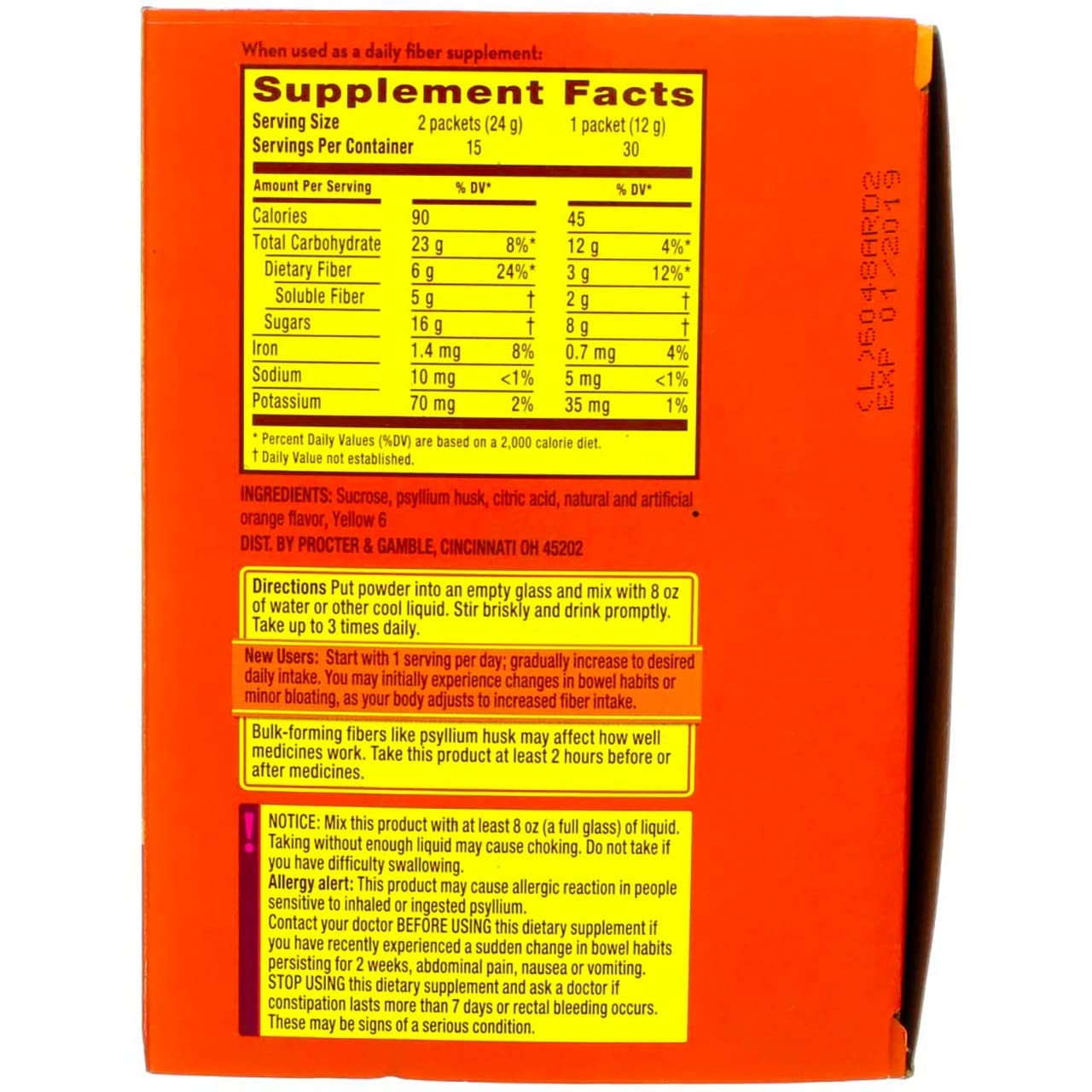 Metamucil Fiber Singles Smooth Texture Orange - 30 Packets, 12.9 Ounce (Pack of 1)