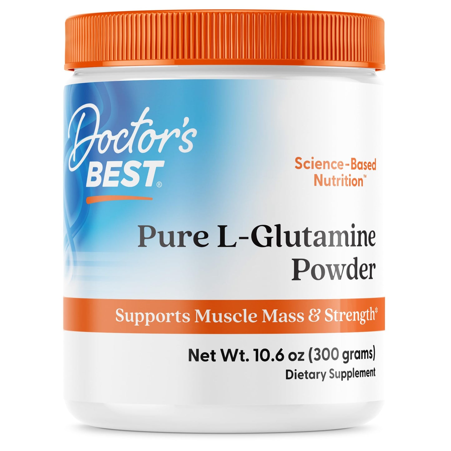 Doctors Best Pure L-Glutamine Powder, Supports Muscle Mass & Strength, Non-GMO, Gluten Free, Soy Free, Vegan Net Wt. 10.6 oz (300 Grams)