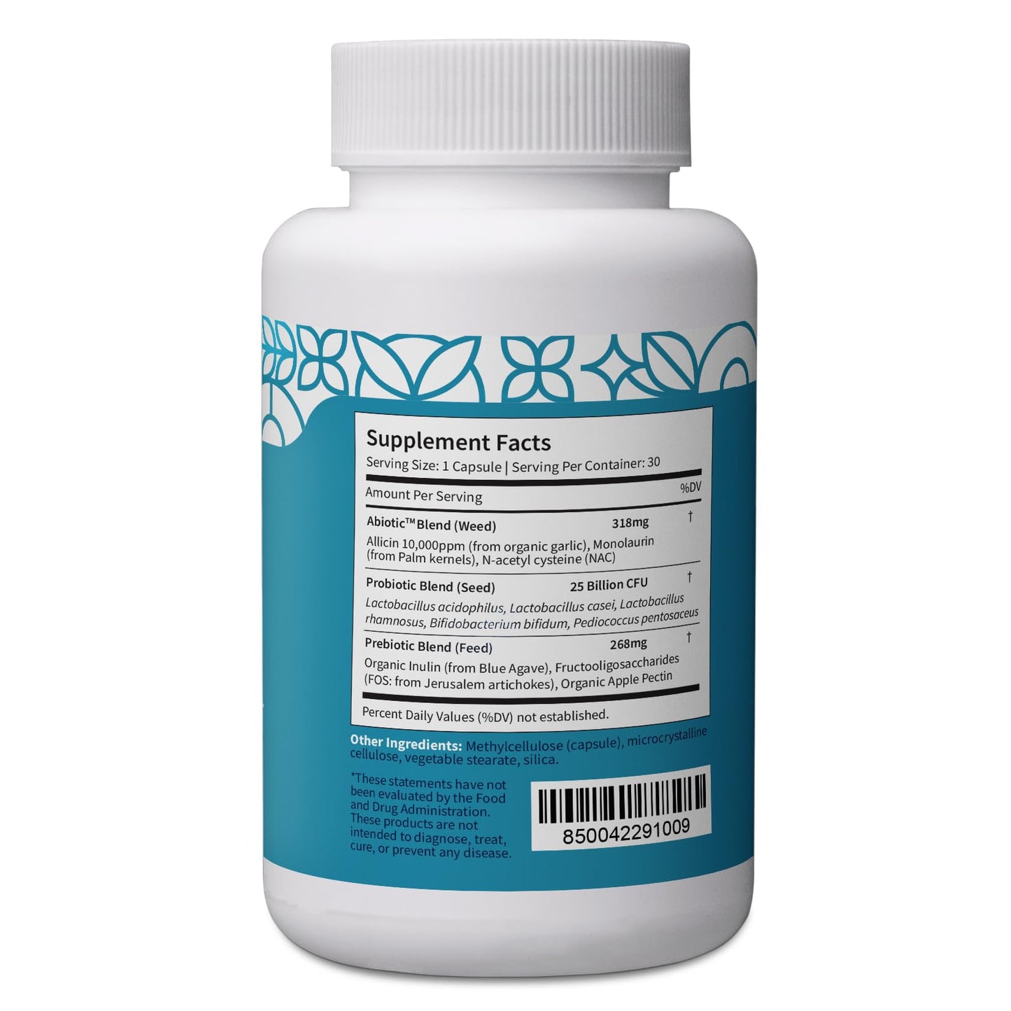 Pattern Wellness Gut Support Microbiome Complete Supplement - Gut Repair & Digestive Support - Whole Body Vegan Health - 3rd Party Lab Tested - 30 Non-GMO Capsules