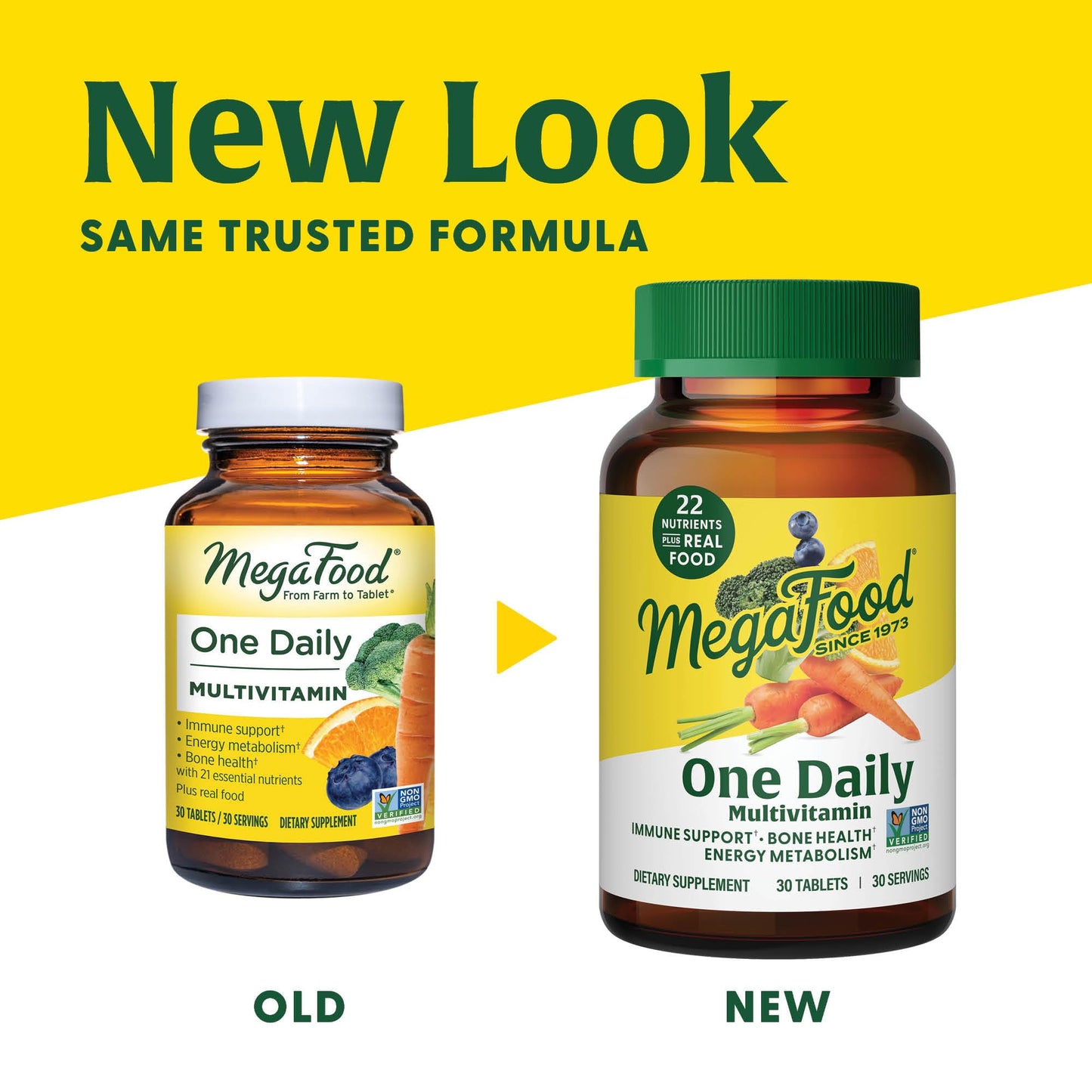 MegaFood One Daily Multivitamin - Multivitamin for Women and Men - with Real Food - Immune Support Supplement - Vitamin C & Vitamin B - Bone Health - Energy Metabolism - Vegetarian, Non-GMO - 180 Tabs