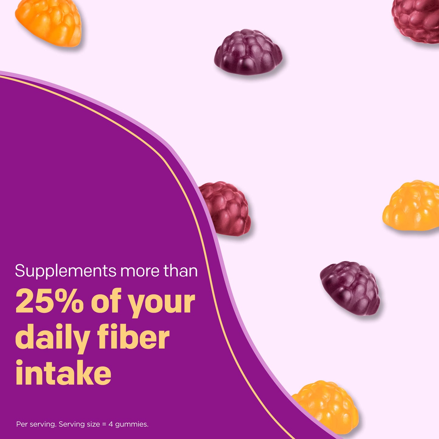 MiraFIBER Gummies, From The Gut Experts at MiraLAX, 8g of Daily Prebiotic Fiber with B Vitamins to Support Digestive Health and Metabolism, Fruit Flavored Fiber Gummies, 72 Count