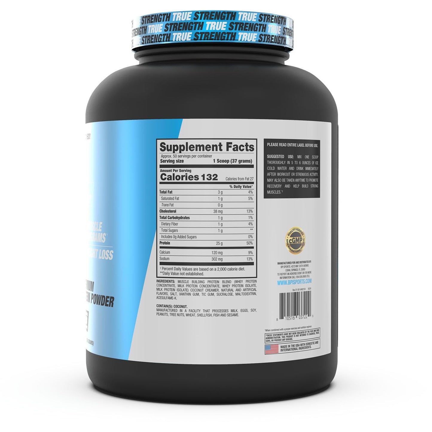 BPI Sports Whey HD Ultra Premium Protein Powder, Salted Caramel, 4.1 Pound