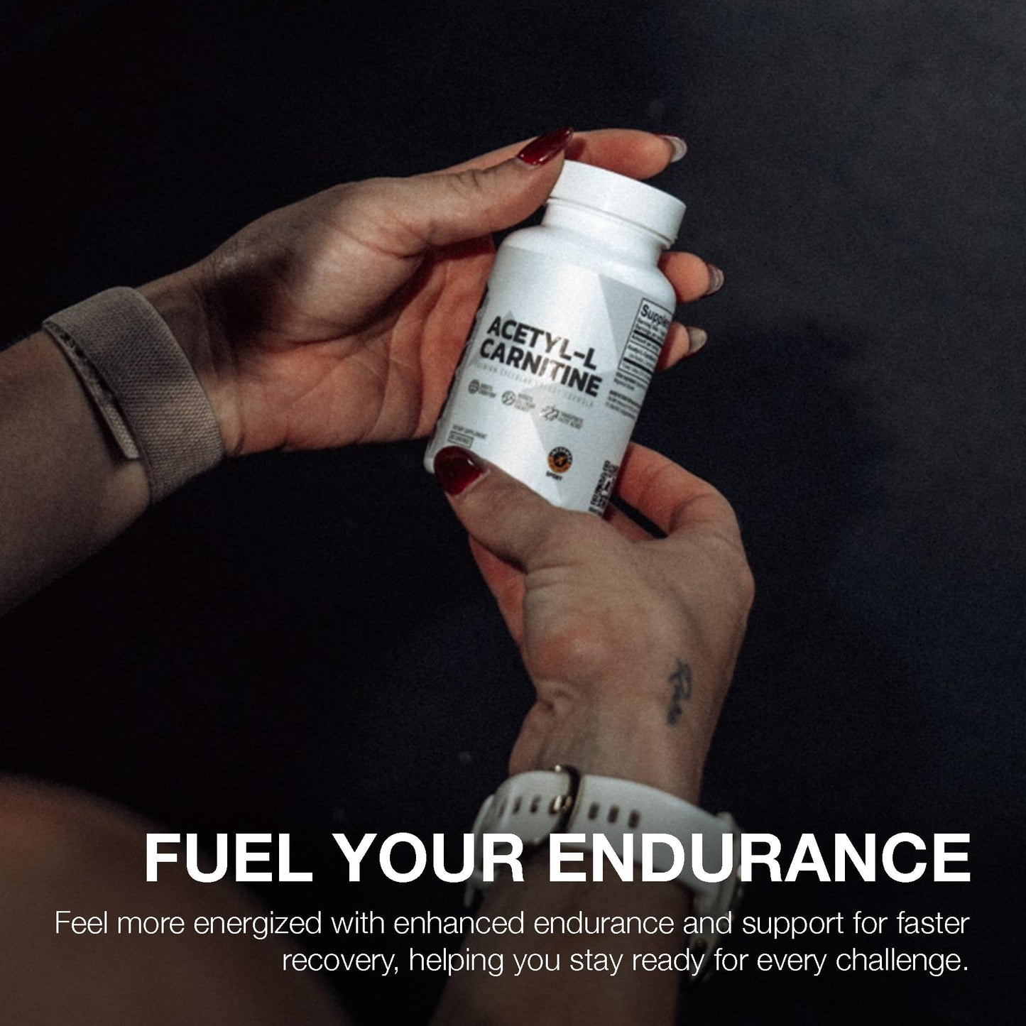 RAW Acetyl L-Carnitine Supplement, 500mg - Premium Cellular Energy Formula Boosts Cognition - Natural Energy Pills for Fatigue, Reduce Muscle Damage & Promotes Repair - 60 Capsules